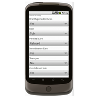 Android (2.0+): Daily Home Healthcare Notes Form - Deluxe™ Mobile App (Example 1)
