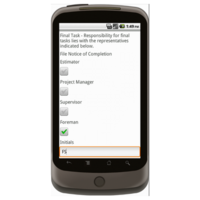 Android: Project Closeout Checklist - Construction Forms for Contractors Mobile App (Example 2)
