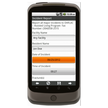 assisted living major incident report form mobile app incident report app