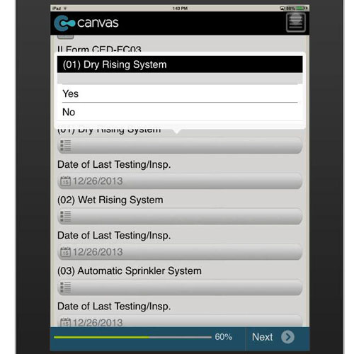 dry test system inspectors Certificate Application Issuance Fire First Renewal or