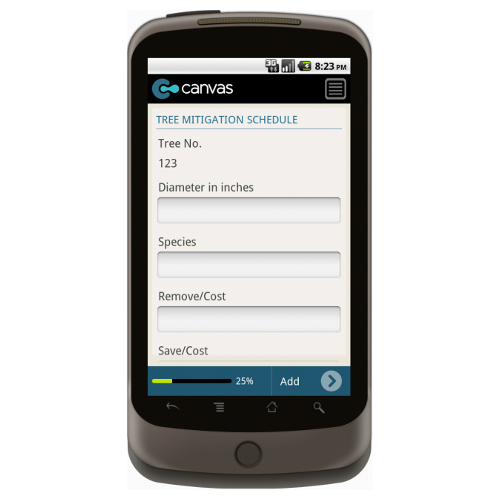 Android: Tree Mitigation Schedule Mobile App (Example 1)