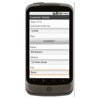 Android (1.5 - pre1.6): Sporting Goods Register Form - Deluxe 2522 Mobile App (Example 1)