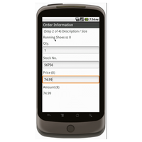 Android (1.5 - pre1.6): Sporting Goods Register Form - Deluxe 2522 Mobile App (Example 2)