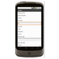 Android (1.5 - pre1.6): Sporting Goods Register Form - Deluxe 2522 Mobile App (Example 3)