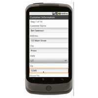 Android (1.5 - pre1.6): Landscaping Work Order - Deluxe 6570 Mobile App (Example 1)
