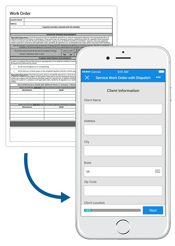 Converting Paper form to Mobile Form