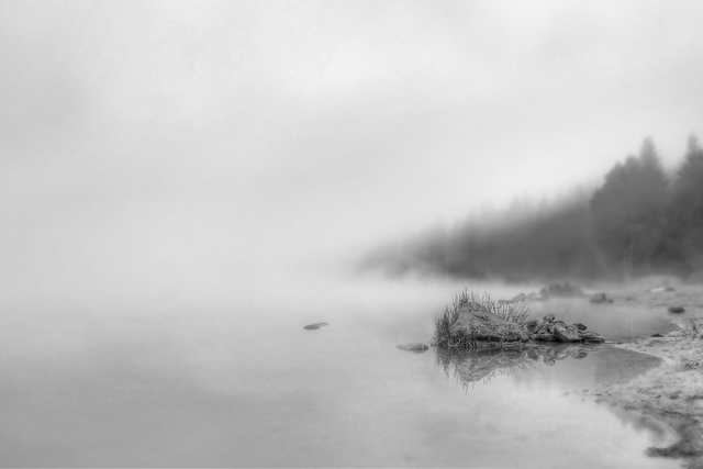 Mist over lake
