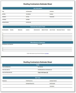 roofing estimate template
