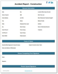 safety forms templates